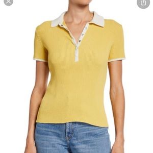 Short-Sleeve Ribbed Polo Shirt